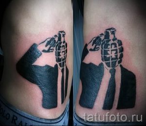 тату граната фото готовой татуировки для статьи про значение тату - tatufoto.ru 27