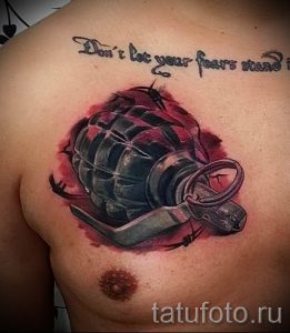 тату граната фото готовой татуировки для статьи про значение тату - tatufoto.ru 28