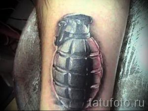 тату граната фото готовой татуировки для статьи про значение тату - tatufoto.ru 34