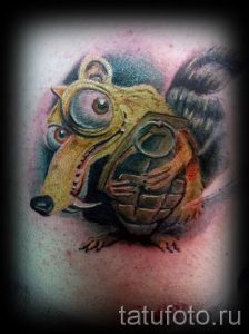 тату граната фото готовой татуировки для статьи про значение тату - tatufoto.ru 43