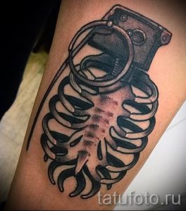 тату граната фото готовой татуировки для статьи про значение тату - tatufoto.ru 45