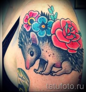 тату ежик фото - примеры для статьи про значение тату еж - tatufoto.ru -3