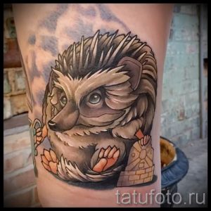 тату ежик фото - примеры для статьи про значение тату еж - tatufoto.ru - 6