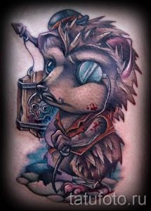 тату ежик фото - примеры для статьи про значение тату еж - tatufoto.ru - 7
