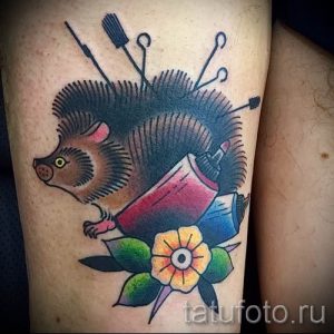 тату ежик фото - примеры для статьи про значение тату еж - tatufoto.ru - 15