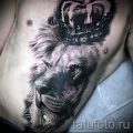 тату лев с короной - фото для статьи про значение татуировки - tatufoto.ru - 33