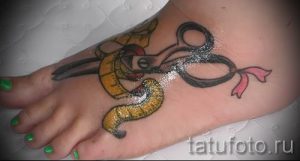 тату ножницы фото пример для статьи про значение рисунка татуировки - tatufoto.ru - 12