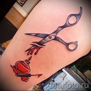 тату ножницы фото пример для статьи про значение рисунка татуировки - tatufoto.ru - 14