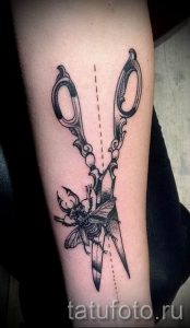 тату ножницы фото пример для статьи про значение рисунка татуировки - tatufoto.ru - 22