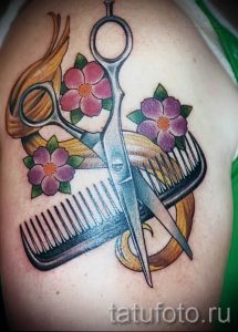 тату ножницы фото пример для статьи про значение рисунка татуировки - tatufoto.ru - 34