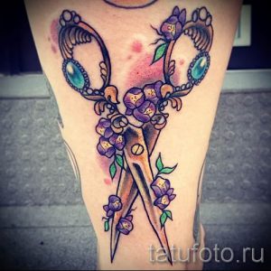 тату ножницы фото пример для статьи про значение рисунка татуировки - tatufoto.ru - 41