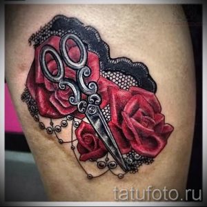 тату ножницы фото пример для статьи про значение рисунка татуировки - tatufoto.ru - 42