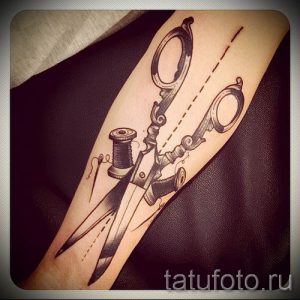 тату ножницы фото пример для статьи про значение рисунка татуировки - tatufoto.ru - 44