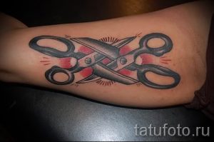 тату ножницы фото пример для статьи про значение рисунка татуировки - tatufoto.ru - 49