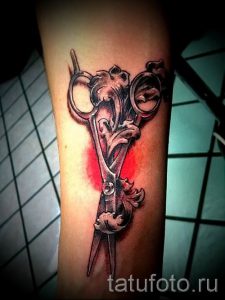 тату ножницы фото пример для статьи про значение рисунка татуировки - tatufoto.ru - 47