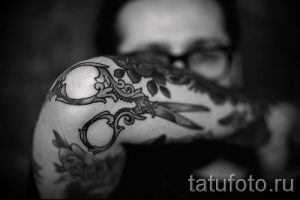 тату ножницы фото пример для статьи про значение рисунка татуировки - tatufoto.ru - 53