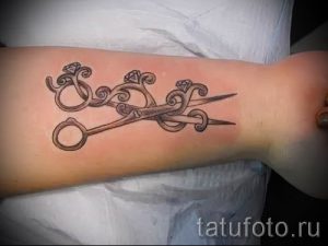 тату ножницы фото пример для статьи про значение рисунка татуировки - tatufoto.ru - 58