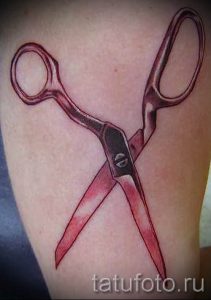 тату ножницы фото пример для статьи про значение рисунка татуировки - tatufoto.ru - 59