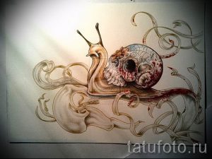 тату улитка фото - пример тату для статьи про значение татуировки - tatufoto.ru - 18