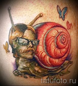 тату улитка фото - пример тату для статьи про значение татуировки - tatufoto.ru - 42