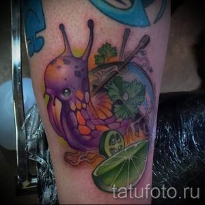 тату улитка фото - пример тату для статьи про значение татуировки - tatufoto.ru - 56