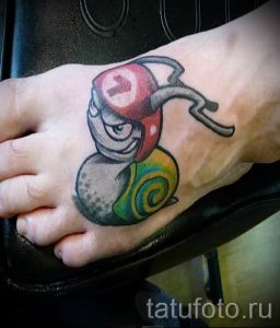 тату улитка фото - пример тату для статьи про значение татуировки - tatufoto.ru - 59