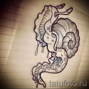 тату улитка фото - пример тату для статьи про значение татуировки - tatufoto.ru - 64