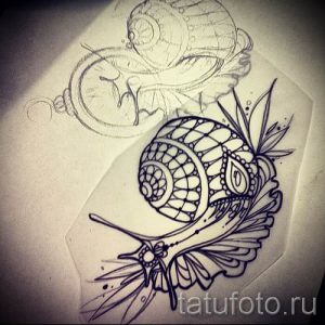 тату улитка фото - пример тату для статьи про значение татуировки - tatufoto.ru - 70