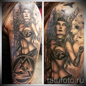татуировка Валькирия на фото для статьи про значение тату - tatufoto.ru - 2