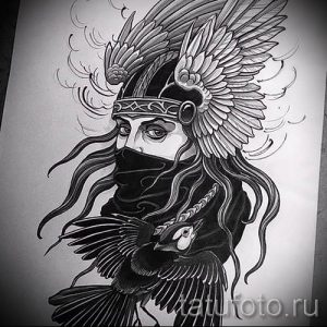 татуировка Валькирия на фото для статьи про значение тату - tatufoto.ru - 9