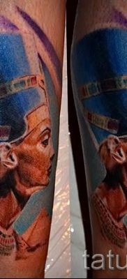 фото классной готовой тату Нефертити для статьи про значение 14