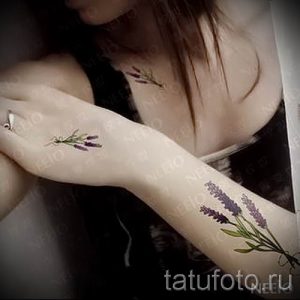 фото пример тату лаванда для статьи про значение этой татуировки 37