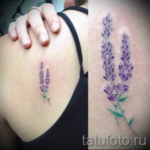 фото пример тату лаванда для статьи про значение этой татуировки 58