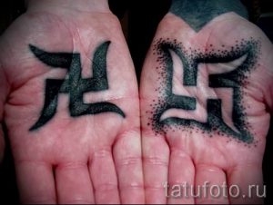 фото пример тату свастика для статьи про значение татуировки - tatufoto.ru - 23