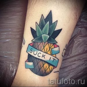 фото тату ананас для статьи про значение татуировки с ананасом - tatufoto.ru - 8