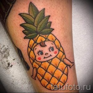 фото тату ананас для статьи про значение татуировки с ананасом - tatufoto.ru - 9