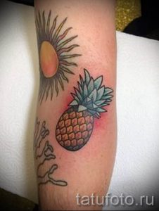 фото тату ананас для статьи про значение татуировки с ананасом - tatufoto.ru - 10