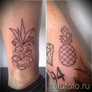 фото тату ананас для статьи про значение татуировки с ананасом - tatufoto.ru - 26