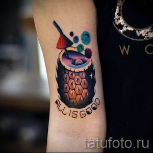 фото тату ананас для статьи про значение татуировки с ананасом - tatufoto.ru - 29
