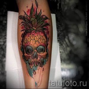 фото тату ананас для статьи про значение татуировки с ананасом - tatufoto.ru - 31