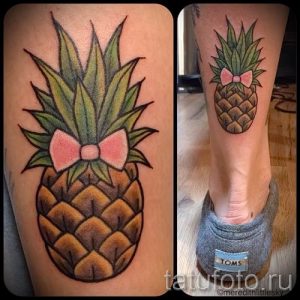 фото тату ананас для статьи про значение татуировки с ананасом - tatufoto.ru - 49