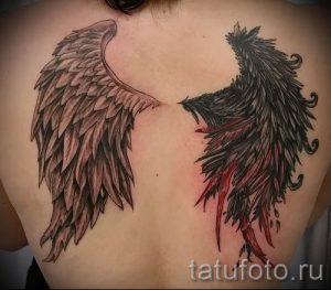 фото тату ангел и демон для статьи про значение рисунка татуировки - tatufoto.ru - 6