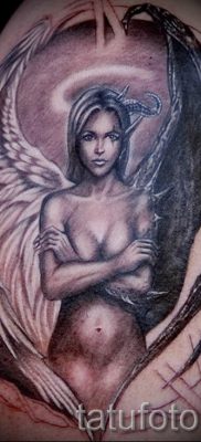 фото тату ангел и демон для статьи про значение рисунка татуировки — tatufoto.ru — 7