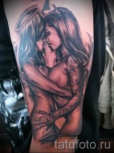 фото тату ангел и демон для статьи про значение рисунка татуировки - tatufoto.ru - 9