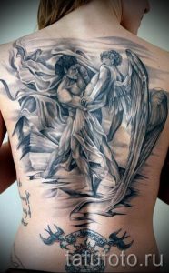 фото тату ангел и демон для статьи про значение рисунка татуировки - tatufoto.ru - 15