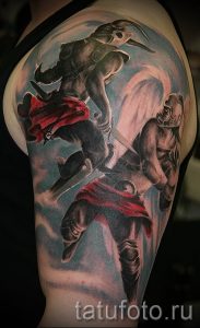 фото тату ангел и демон для статьи про значение рисунка татуировки - tatufoto.ru - 17