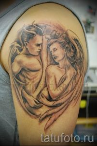 фото тату ангел и демон для статьи про значение рисунка татуировки - tatufoto.ru - 18