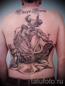 фото тату ангел и демон для статьи про значение рисунка татуировки - tatufoto.ru - 21