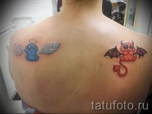 фото тату ангел и демон для статьи про значение рисунка татуировки - tatufoto.ru - 28