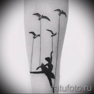 фото тату балерина для статьи про значение татуировки балерина - tatufoto.ru - 11